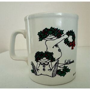 1979 Fedora & Friends HAPPY‎ HOLLY DAYS Mug Christmas Vintage
